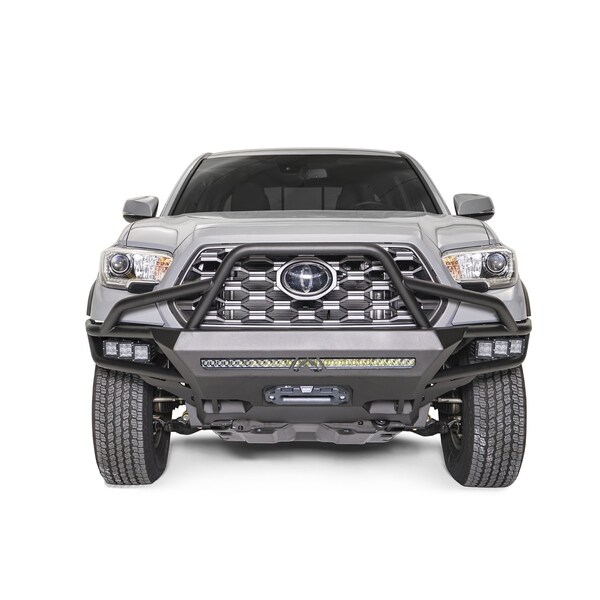 Fab Fours BUMPER TRUCK FRONT One Piece Design Direct Fit Mounting Hardware Included High Guard With Winch TB16-03-1 - main